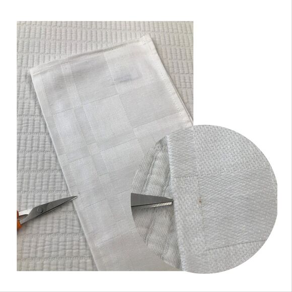 Vintage Set 11 White 100% Cotton Damask Cocktail Luncheon Napkins Hungary ~10.5” - Picture 8 of 10